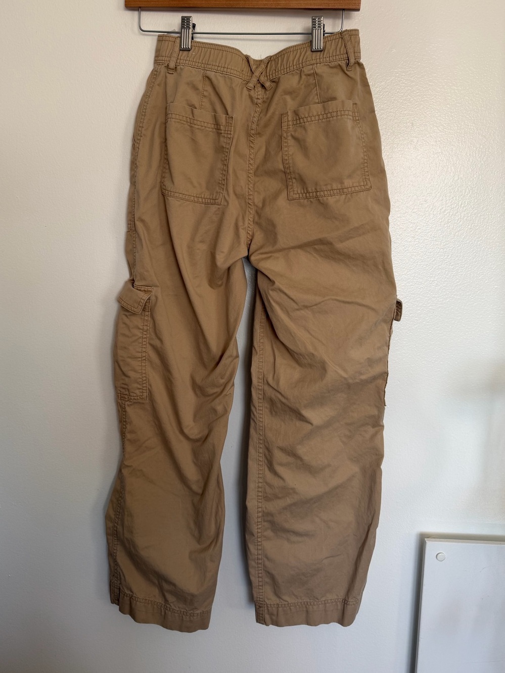 Vintage Abercrombie & Fitch Khaki Drawstring Baggy Cargo Pants 27 4S Y2K - Picture 4 of 11
